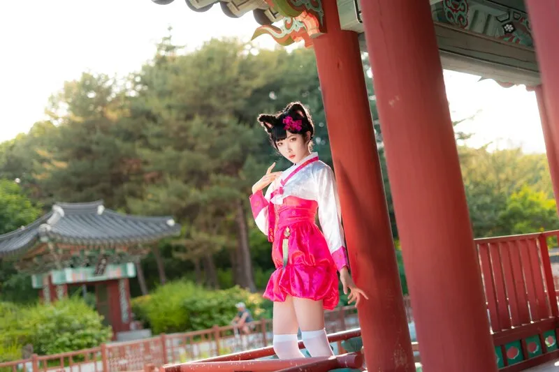 阿狸cos：这就是高丽风情九尾妖狐，你懂吗