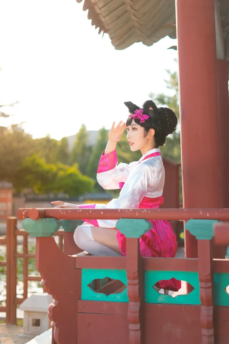 阿狸cos：这就是高丽风情九尾妖狐，你懂吗