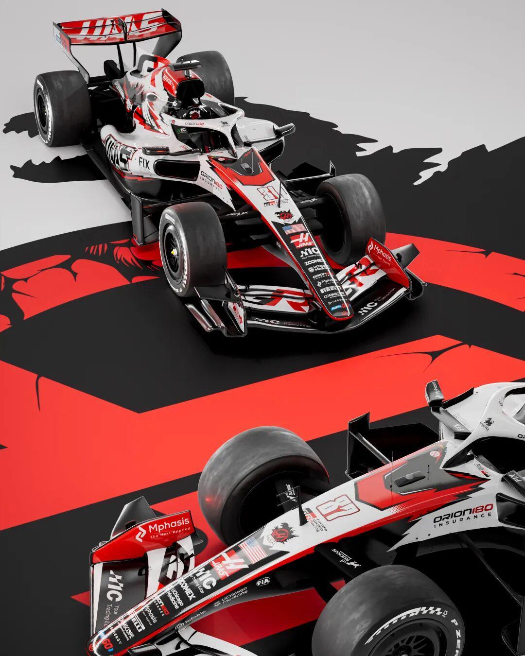 哈斯车队新涂装：哥斯拉